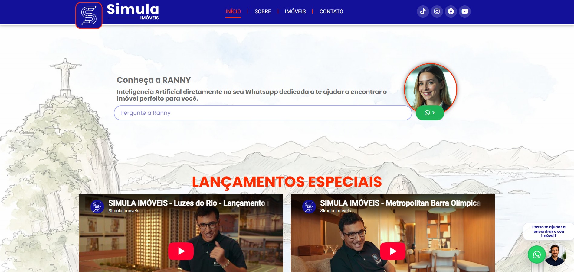 Exemplo de site inteligente com IA